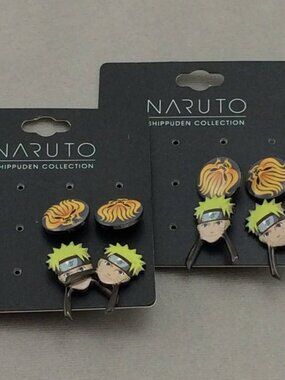 8 Naruto Character Metal Post Earrings For Pierced Earrings 2007